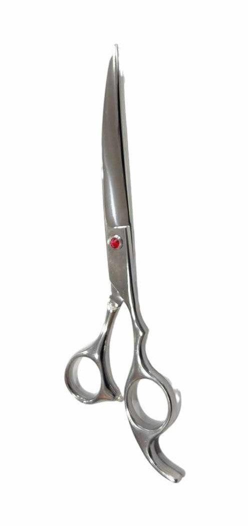 7" Red Dial Offset Curved Grooming Shear