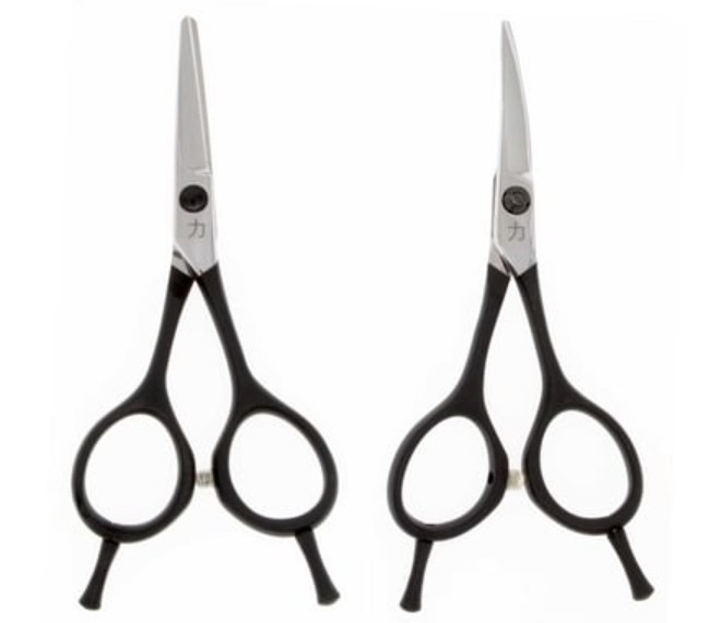 4.5" Straight or Curved Shears, with Butterfly Handle