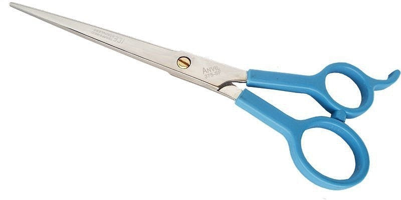 Blue Handled 7" Straight or Curved Pet Shear